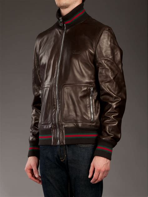 gucci new line for men|Gucci leather jacket men.